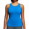 image:imageIUGA Workout Tops for Women with Builtin Bra Racerback Tank Tops Yoga Pilates Tennis Running Gym Athletic TankKlein Blue