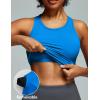 image:imageIUGA Workout Tops for Women with Builtin Bra Racerback Tank Tops Yoga Pilates Tennis Running Gym Athletic TankKlein Blue