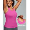image:imageIUGA Workout Tops for Women with Builtin Bra Racerback Tank Tops Yoga Pilates Tennis Running Gym Athletic TankPink