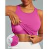image:imageIUGA Workout Tops for Women with Builtin Bra Racerback Tank Tops Yoga Pilates Tennis Running Gym Athletic TankPink