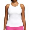image:imageIUGA Workout Tops for Women with Builtin Bra Racerback Tank Tops Yoga Pilates Tennis Running Gym Athletic TankWhite