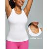 image:imageIUGA Workout Tops for Women with Builtin Bra Racerback Tank Tops Yoga Pilates Tennis Running Gym Athletic TankWhite