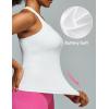 image:imageIUGA Workout Tops for Women with Builtin Bra Racerback Tank Tops Yoga Pilates Tennis Running Gym Athletic TankWhite