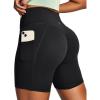 image:imageIUGA Biker Shorts Women with Pockets Workout Gym Running Yoga Athletic Seamless Scrunch Butt Lifting Tummy Control ShortsBlack