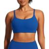image:imageIUGA Sports Bras for Women Large Bust Sports Bras with Molded Cups Wireless Push Up High Impact Workout Yoga Gym TopDynamic Blue