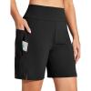 image:imageIUGA Swim Shorts Women 7 High Waisted Swim Board Shorts Quick Dry Bathing Suit Bottoms for Women Swimsuit with Liner PocketsBlack