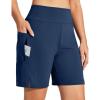 image:imageIUGA Swim Shorts Women 7 High Waisted Swim Board Shorts Quick Dry Bathing Suit Bottoms for Women Swimsuit with Liner PocketsDark Blue