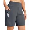 image:imageIUGA Swim Shorts Women 7 High Waisted Swim Board Shorts Quick Dry Bathing Suit Bottoms for Women Swimsuit with Liner PocketsDark Grey