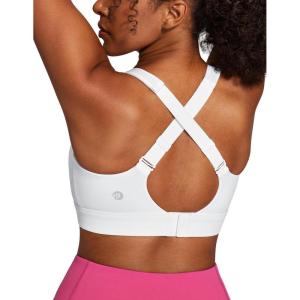 image:imageIUGA High Support Sports Bras for Women High Impact Sports Bra Adjustable Criss Cross Back Yoga Workout Bra with Molded CupWhite