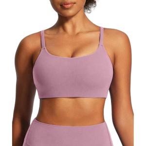 image:imageIUGA Sports Bras for Women Large Bust Sports Bras with Molded Cups Wireless Push Up High Impact Workout Yoga Gym TopPink