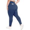 image:imageIUGA Stretchy Jeans for Women High Waist Jeggings Tummy Control Skinny Jeans Pull on Leggings with Pockets Trendy CasualMedium Wash Stormy Blue
