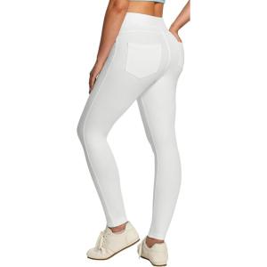 image:imageIUGA Stretchy Jeans for Women High Waist Jeggings Tummy Control Skinny Jeans Pull on Leggings with Pockets Trendy CasualWhite