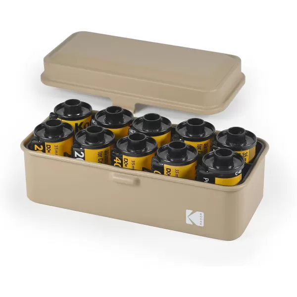 KODAK 120/135 Film Case - for 8 Rolls of 120 Films / 10 Rolls of 35mm Films - Retro Steel Case to Sort &amp; Safeguard Film  