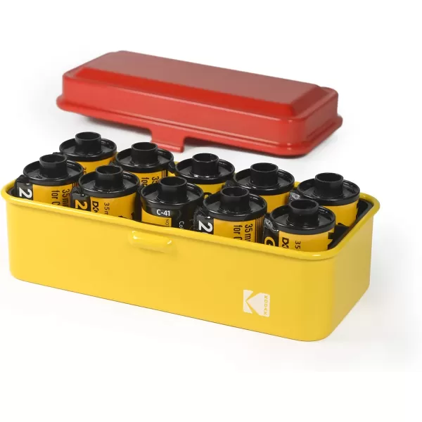 KODAK 120/135 Film Case - for 8 Rolls of 120 Films / 10 Rolls of 35mm Films - Retro Steel Case to Sort &amp; Safeguard Film  