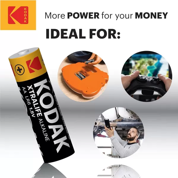KODAK AA Batteries - Alkaline Batteries, 1.5V Mignon LR06 MN1500 AM3 Battery Pack  )