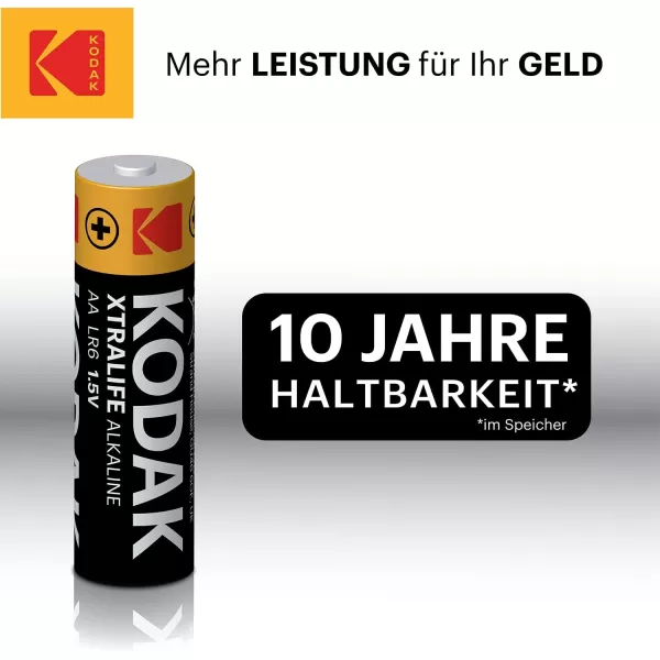 KODAK AA Batteries - Alkaline Batteries, 1.5V Mignon LR06 MN1500 AM3 Battery Pack  )
