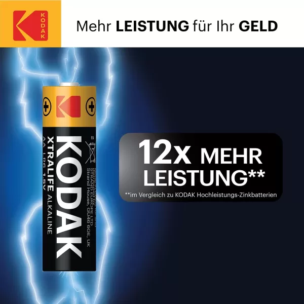 KODAK AA Batteries - Alkaline Batteries, 1.5V Mignon LR06 MN1500 AM3 Battery Pack  )
