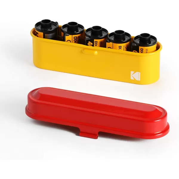 KODAK Film Case - for 5 Rolls of 35mm Films - Compact, Retro Steel Case to Sort and Safeguard Film Rolls  