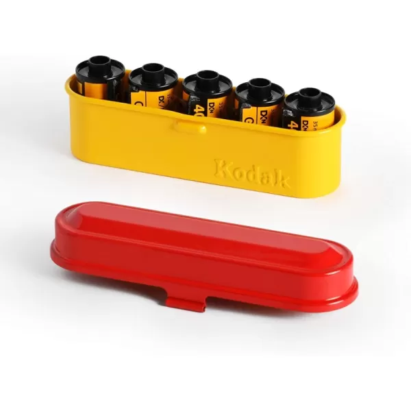 KODAK Film Case - for 5 Rolls of 35mm Films - Compact, Retro Steel Case to Sort and Safeguard Film Rolls  