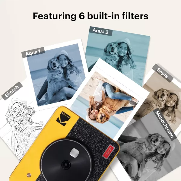 KODAK Mini Shot 3 Retro 4PASS 2-in-1 Instant Digital Camera and Photo Printer 