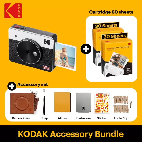 KODAK Mini Shot 3 Retro 4PASS 2-in-1 Instant Digital Camera and Photo Printer 