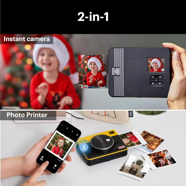 KODAK Mini Shot 3 Retro 4PASS 2-in-1 Instant Digital Camera and Photo Printer 