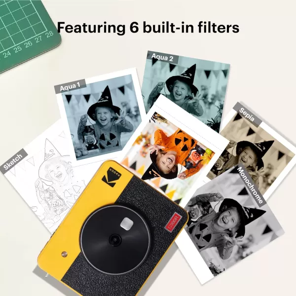 KODAK Mini Shot 3 Retro 4PASS 2-in-1 Instant Digital Camera and Photo Printer 