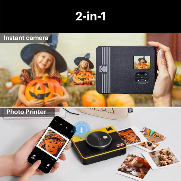 KODAK Mini Shot 3 Retro 4PASS 2-in-1 Instant Digital Camera and Photo Printer 
