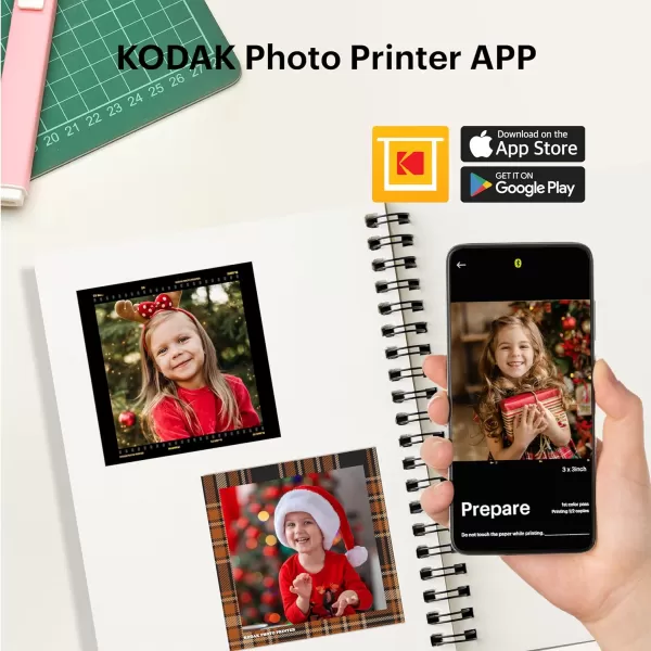 KODAK Mini Shot 3 Retro 4PASS 2-in-1 Instant Digital Camera and Photo Printer 