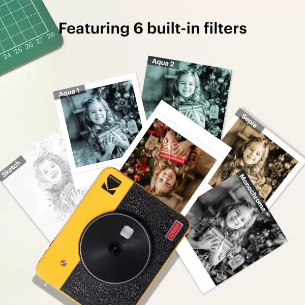 KODAK Mini Shot 3 Retro 4PASS 2-in-1 Instant Digital Camera and Photo Printer 