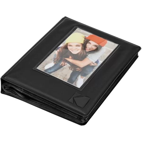 Kodak 64-Pocket Sleek Album w Window Cover for 2x3 Photo Paper , Black, Black)