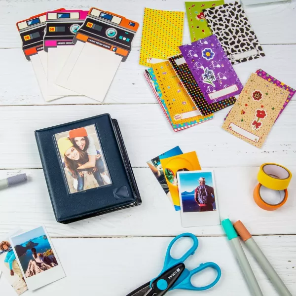 Kodak 64-Pocket Sleek Album w Window Cover for 2x3 Photo Paper , Black, Black)