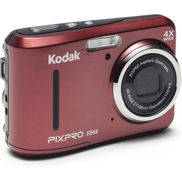 Kodak PIXPRO Friendly Zoom FZ43-BK 16MP Digital Camera with 4X Optical Zoom and 2.7" LCD Screen 