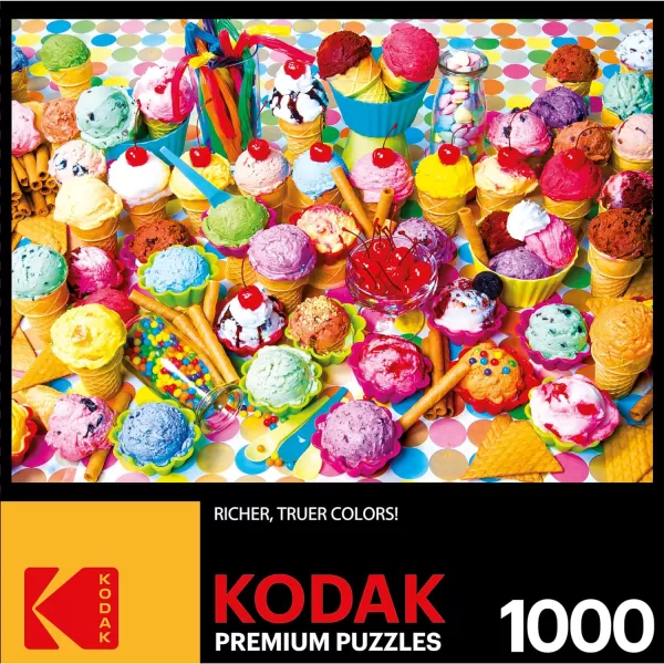 Kodak Premium Puzzles Variety of Colorful Ice Cream Jigsaw Puzzle