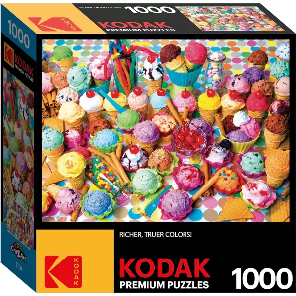 Kodak Premium Puzzles Variety of Colorful Ice Cream Jigsaw Puzzle