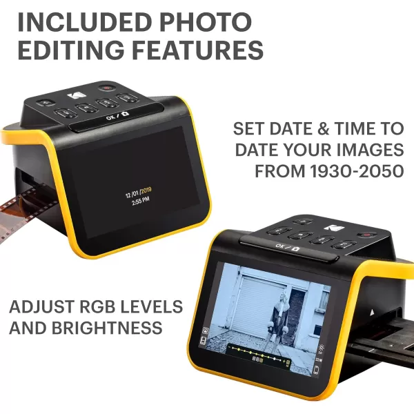 Kodak Slide N SCAN Film and Slide Scanner with Large 5” LCD Screen, Convert Color &amp; B&amp;W Negatives &amp; Slides 35mm, 126, 110 Film Negatives &amp; Slides to High Resolution 22MP JPEG Digital Photos