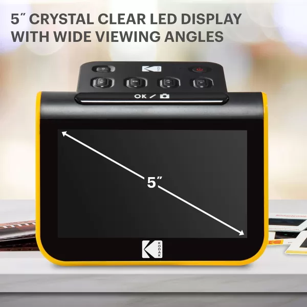 Kodak Slide N SCAN Film and Slide Scanner with Large 5” LCD Screen, Convert Color &amp; B&amp;W Negatives &amp; Slides 35mm, 126, 110 Film Negatives &amp; Slides to High Resolution 22MP JPEG Digital Photos