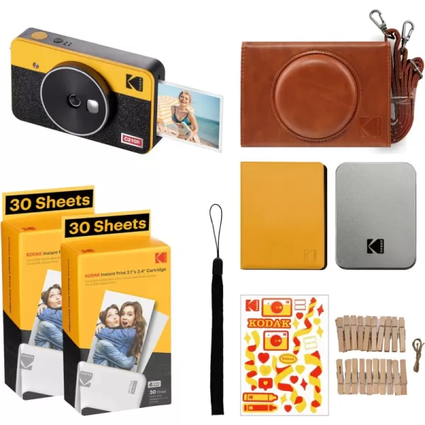 Camera + 68 Sheets +Gift Accessories Yellow