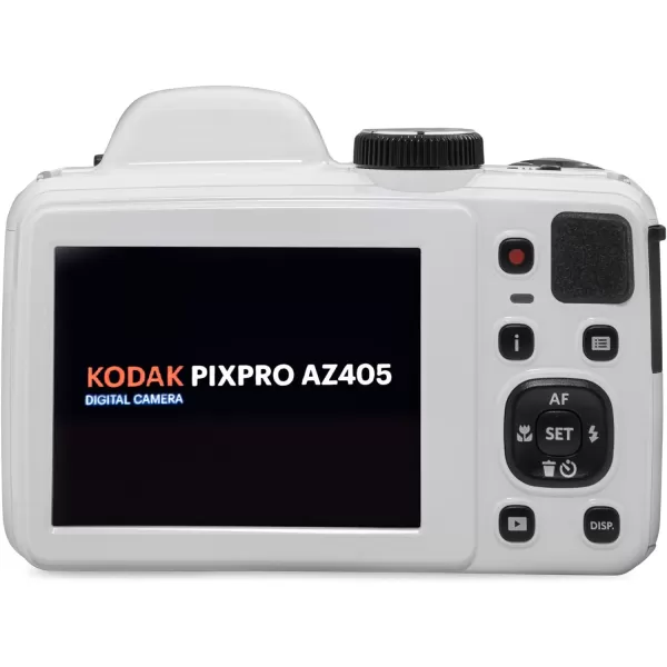 KODAK PIXPRO AZ405-WH 20MP Digital Camera 40X Optical Zoom 24mm Wide Angle Lens Optical Image Stabilization 1080P Full HD Video 3" LCD Vlogging Camera , Full Frame