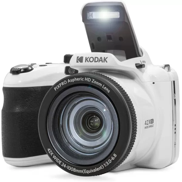 KODAK PIXPRO AZ425-RD 20MP Digital Camera 42X Optical Zoom 24mm Wide Angle 1080P Full HD Video Optical Image Stabilization Li-Ion Battery 3" LCD Vlogging Camera 