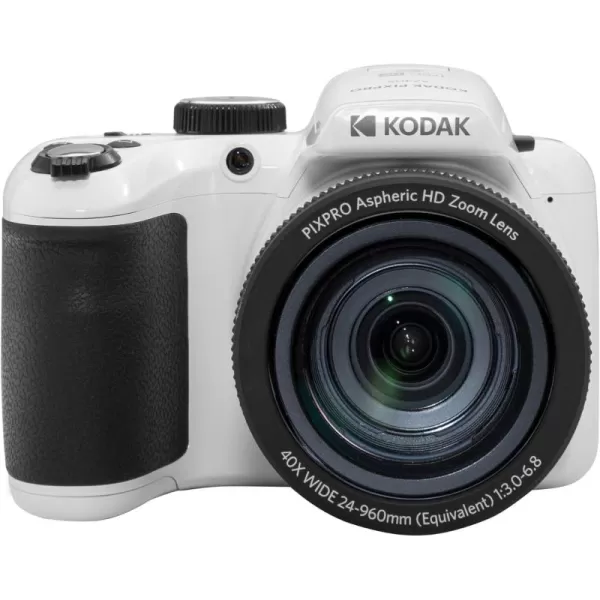 KODAK PIXPRO AZ405-WH 20MP Digital Camera 40X Optical Zoom 24mm Wide Angle Lens Optical Image Stabilization 1080P Full HD Video 3" LCD Vlogging Camera , Full Frame