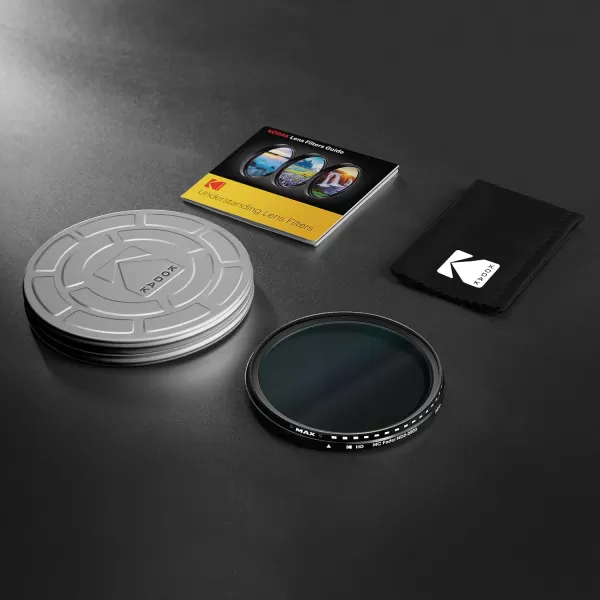 KODAK 37mm Fader Variable ND Filter | Variable Range ND2-2000 Neutral Density Filter, Prevent Overexposure w/Shallow Depth of Field, Capture Motion Blur, Slim, Nano 18-Layer Multi-Coated Glass