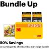 imageKODAK Mini 2 Retro 4PASS Portable Photo Printer 21x34 inches  8 Sheets WhiteYellow