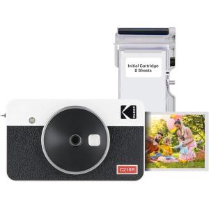 imageKODAK Mini Shot 2 Retro 4PASS 2in1 Instant Camera and Photo Printer 21x34 inches  8 Sheets YellowWhite