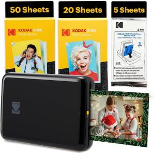 imageKODAK Step Instant Smartphone Photo Printer  Portable Mini Color Wireless Mobile Printer  Zink 2x3 StickyBack Photos  Bluetooth Compatible with iOS ampamp Android Devices  Fun Editing App  BlackBlack