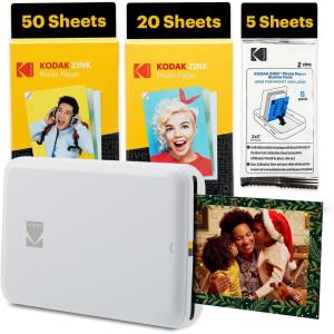 imageKODAK Step Instant Smartphone Photo Printer  Portable Mini Color Wireless Mobile Printer  Zink 2x3 StickyBack Photos  Bluetooth Compatible with iOS ampamp Android Devices  Fun Editing App  BlackWhite