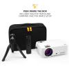 imageKODAK FLIK X7 Home Projector Max 1080p HD with Tripod ampamp Case Included  Compact Projects Up to 150 with 720p Native Resolution ampamp 30000 Hour Lumen LED Lamp AV VGA HDMI ampamp USB Compatible