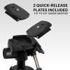 imageKODAK PhotoGear 2in1 Tripod ampamp Monopod  Lightweight 70quot 4Section FlipLock Aluminum  Converts to 645quot Monopod  QuickRelease Plates 3Way Swivel Head Bubble Level  BONUS EGuide ampamp Case