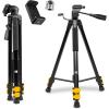 imageKODAK PhotoGear 62quot Lightweight Tripod  Compact 3Section FlipLock Aluminum Tripod Adjusts 2262 QuickRelease Plate Smartphone Adapter ampamp 14 to 38 Screw Bubble Level Carry Case EGuide