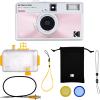 imageKODAK EKTAR H35N Half Frame Film Camera Bundle with Kodak Ultramax 40024EXP 35mm Roll Film Striped Green BundleGlazed Pink